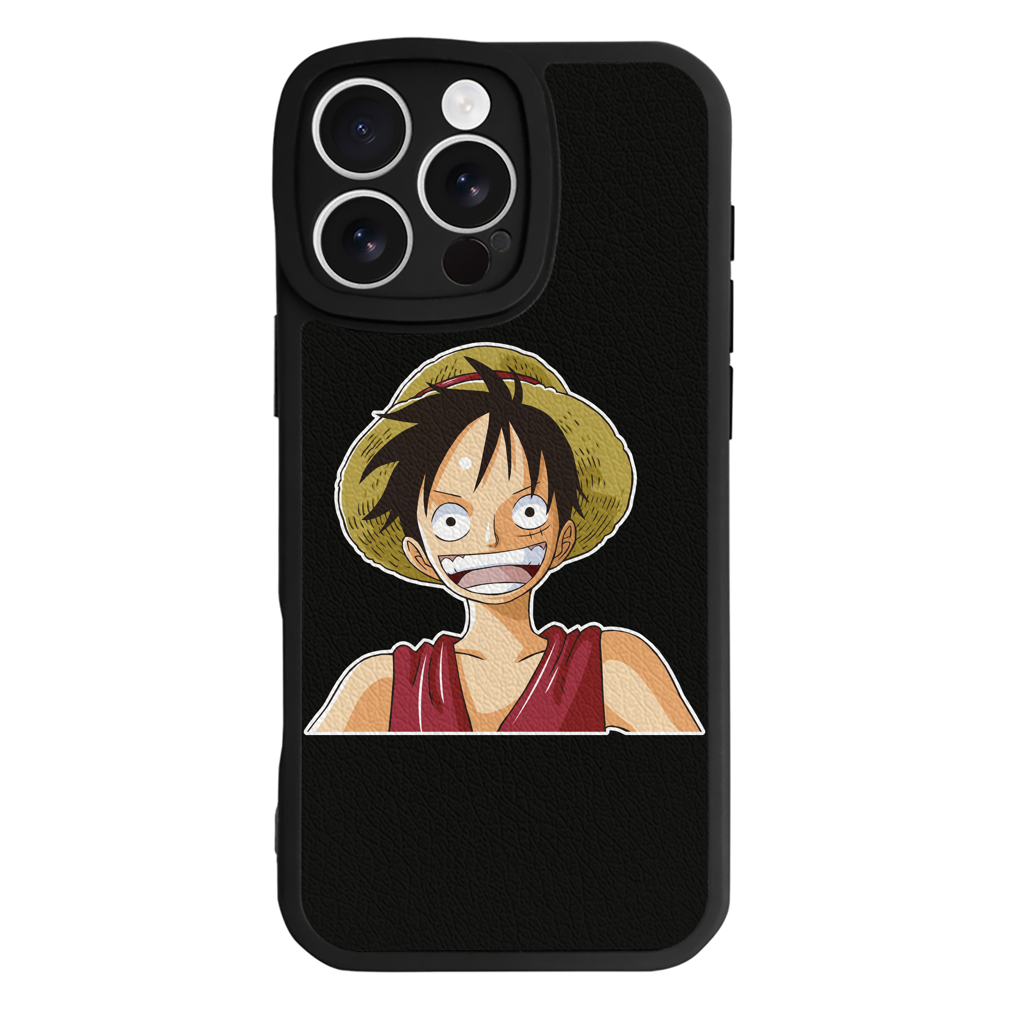 （画像用） ワンピース モンキー・D・ルフィ ONE PIECE Monkey D. Luffy 【iPhone 16シリーズ対応】シリコンスマホケース（レザー調） 材質：シリコン